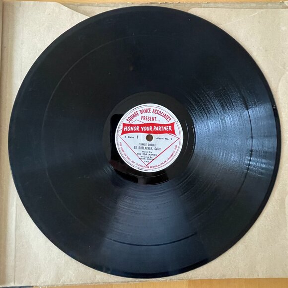 3 Records - Honor Your Partner Square Dances 78RPM 12” Ed Durlacher - Vintage - Picture 10 of 16
